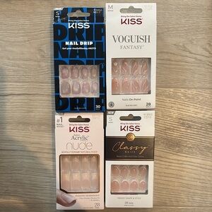 KISS Nail Drip and Vogueish Fantasy Sets - Pink and Nude